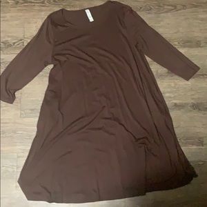 Brown swing dress